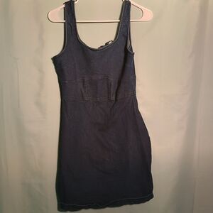 Women’s Denim Overall Tank Dress – Sleeveless Blue Jean Mini Dress Casual Summe